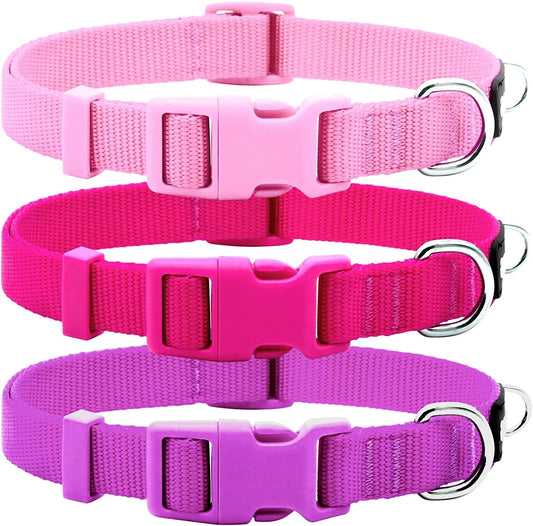 3 Pack Dog Collars Soft Comfortable Dog Collars for Small Medium and Large Dogs