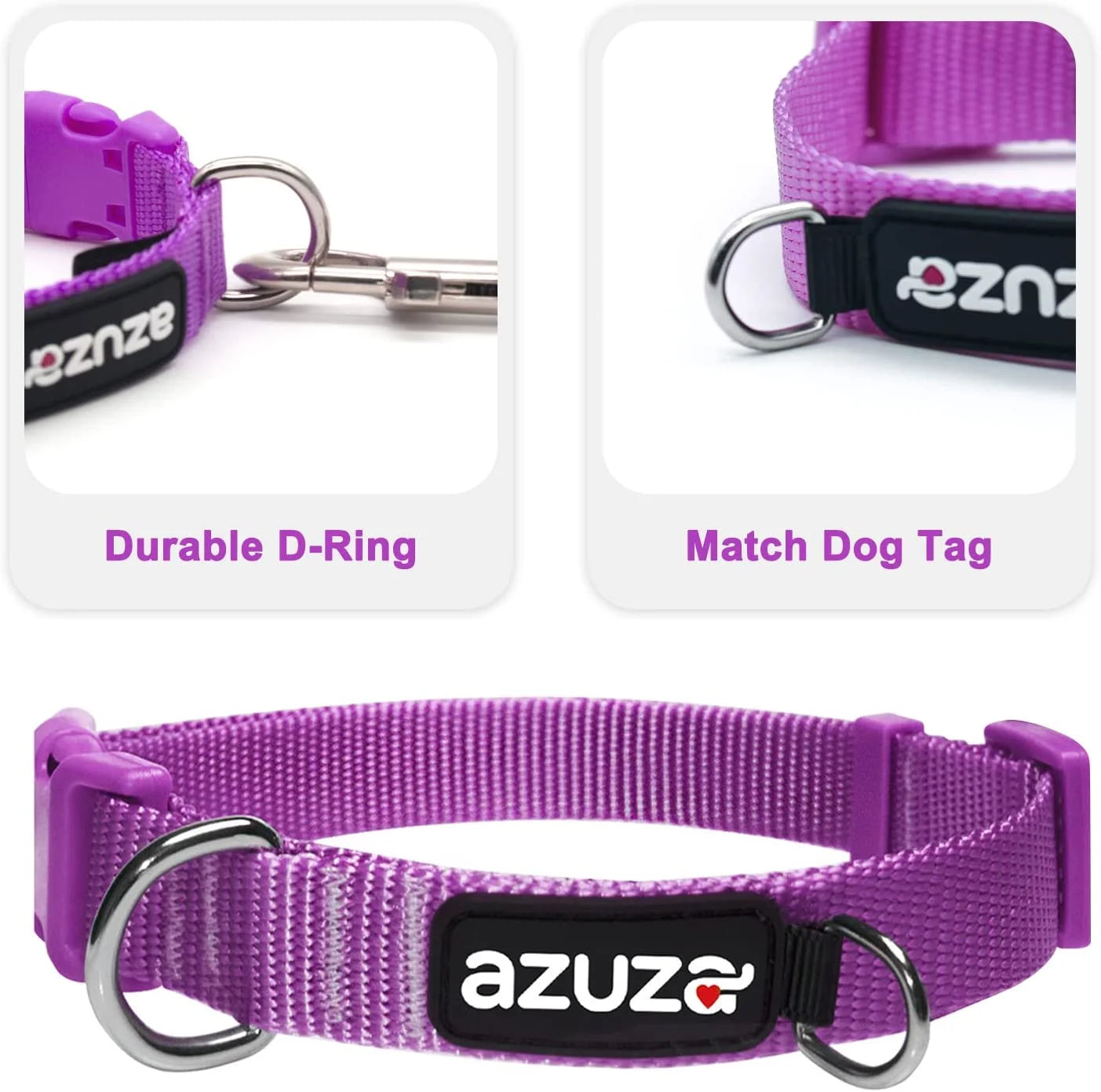 3 Pack Dog Collars Soft Comfortable Dog Collars for Small Medium and Large Dogs