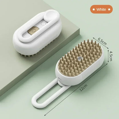 Electric Pet Brush 3 in 1 Cat Steam Brush Steam Dog Brush One-Click Spray Cat Hair Brush Massage Pet Grooming Comb Hair Removal